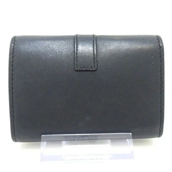 SAINT LAURENT PARIS - Black Gold Leather Key Case 151-072625 - Picture 2 of 11